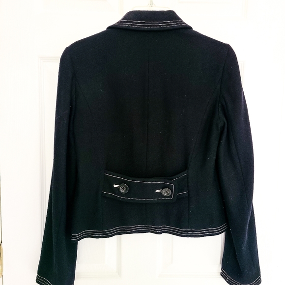 Gap Black Wool Button Front Blazer - Picture 3 of 4